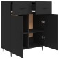 vidaXL Sideboard Schwarz 69,5x34x90 cm Holzwerkstoff vidaXL Sideboard Schwarz 69,5x34x90 cm Holzwerkstoff