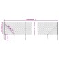 vidaXL Maschendrahtzaun mit Bodenhülsen Anthrazit 1,1x25 m vidaXL Maschendrahtzaun mit Bodenhülsen Anthrazit 1,1x25 m