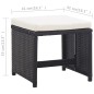 vidaXL 11-tlg. Garten-Essgruppe mit Auflagen Poly Rattan Schwarz vidaXL 11-tlg. Garten-Essgruppe mit Auflagen Poly Rattan Schwarz