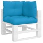 vidaXL Palettenkissen 3-tlg. Blau Stoff vidaXL Palettenkissen 3-tlg. Blau Stoff