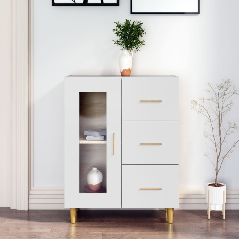 vidaXL Sideboard Weiß 69,5x34x90 cm Holzwerkstoff vidaXL Sideboard Weiß 69,5x34x90 cm Holzwerkstoff
