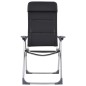 Campingstuhl 2 Stk. Schwarz 58 x 69 x 111 cm Aluminium Campingstuhl 2 Stk. Schwarz 58 x 69 x 111 cm Aluminium