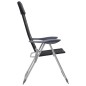 Campingstuhl 2 Stk. Schwarz 58 x 69 x 111 cm Aluminium Campingstuhl 2 Stk. Schwarz 58 x 69 x 111 cm Aluminium