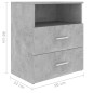vidaXL Nachttisch Betongrau 50x32x60 cm vidaXL Nachttisch Betongrau 50x32x60 cm