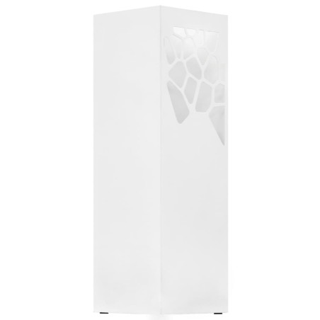 vidaXL Regenschirmständer Steinen-Design Stahl Weiß 