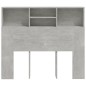vidaXL Bett-Kopfteil mit Ablagen Betongrau 120x19x103,5 cm
