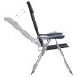 Campingstuhl 2 Stk. Schwarz 58 x 69 x 111 cm Aluminium Campingstuhl 2 Stk. Schwarz 58 x 69 x 111 cm Aluminium