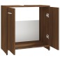 vidaXL Badezimmerschrank Braun Eichen-Optik 60x33x60 cm Holzwerkstoff vidaXL Badezimmerschrank Braun Eichen-Optik 60x33x60 cm Holzwerkstoff