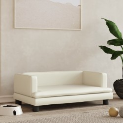 vidaXL Hundebett Creme 80x45x30 cm Kunstleder