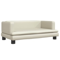 vidaXL Hundebett Creme 80x45x30 cm Kunstleder