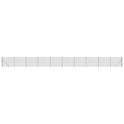 vidaXL Maschendrahtzaun mit Bodenflansch Anthrazit 1,6x25 m