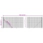 vidaXL Maschendrahtzaun mit Bodenflansch Anthrazit 1,6x25 m vidaXL Maschendrahtzaun mit Bodenflansch Anthrazit 1,6x25 m