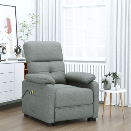 vidaXL Massagesessel Elektrisch Dunkelgrau Stoff