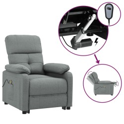 vidaXL Massagesessel Elektrisch Dunkelgrau Stoff