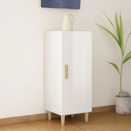 vidaXL Sideboard Hochglanz-Weiß 34,5x34x90 cm Holzwerkstoff