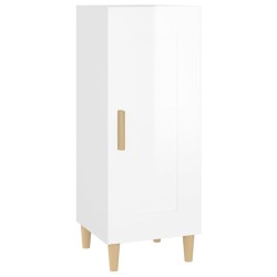 vidaXL Sideboard Hochglanz-Weiß 34,5x34x90 cm Holzwerkstoff
