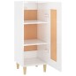 vidaXL Sideboard Hochglanz-Weiß 34,5x34x90 cm Holzwerkstoff vidaXL Sideboard Hochglanz-Weiß 34,5x34x90 cm Holzwerkstoff