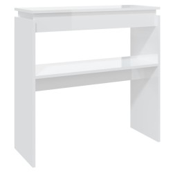 vidaXL Konsolentisch Hochglanz-Weiß 80x30x80 cm Holzwerkstoff
