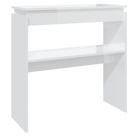 vidaXL Konsolentisch Hochglanz-Weiß 80x30x80 cm Holzwerkstoff