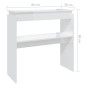 vidaXL Konsolentisch Hochglanz-Weiß 80x30x80 cm Holzwerkstoff vidaXL Konsolentisch Hochglanz-Weiß 80x30x80 cm Holzwerkstoff