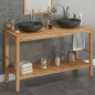 vidaXL Waschtisch Massivholz Teak mit Waschbecken Marmor Schwarz vidaXL Waschtisch Massivholz Teak mit Waschbecken Marmor Schwarz