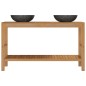 vidaXL Waschtisch Massivholz Teak mit Waschbecken Marmor Schwarz vidaXL Waschtisch Massivholz Teak mit Waschbecken Marmor Schwarz