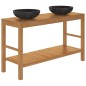 vidaXL Waschtisch Massivholz Teak mit Waschbecken Marmor Schwarz vidaXL Waschtisch Massivholz Teak mit Waschbecken Marmor Schwarz