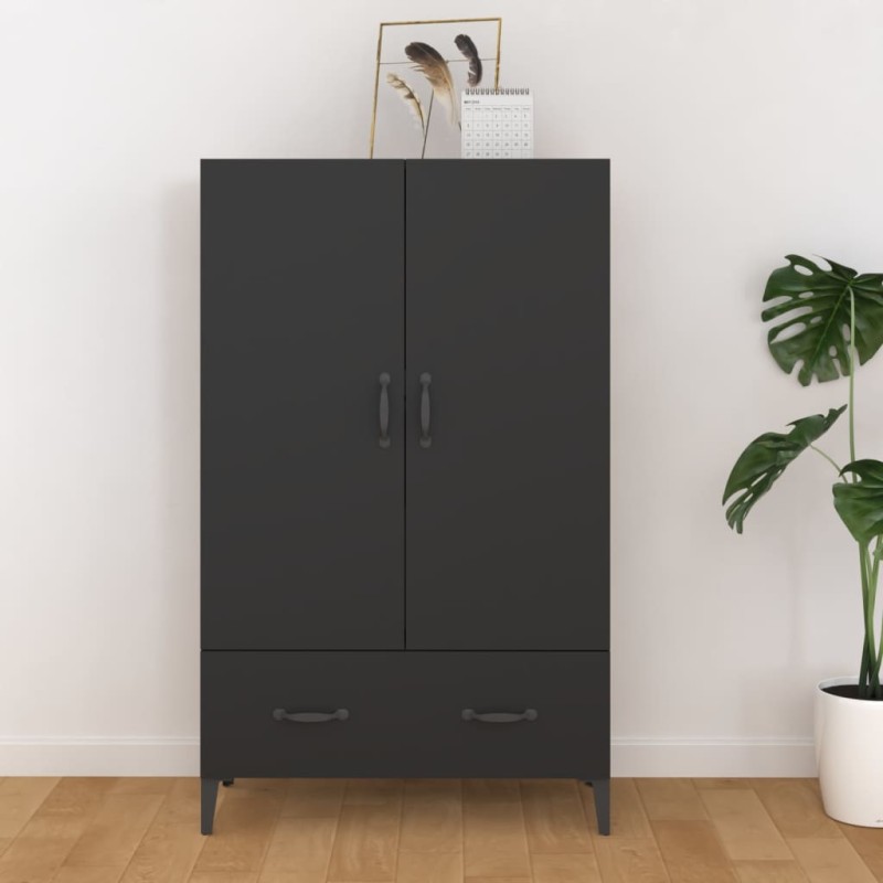 vidaXL Highboard Schwarz 70x31x115 cm Holzwerkstoff vidaXL Highboard Schwarz 70x31x115 cm Holzwerkstoff