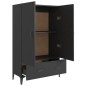 vidaXL Highboard Schwarz 70x31x115 cm Holzwerkstoff vidaXL Highboard Schwarz 70x31x115 cm Holzwerkstoff