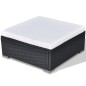 5-tlg. Garten-Lounge-Set mit Auflagen Poly Rattan Schwarz 5-tlg. Garten-Lounge-Set mit Auflagen Poly Rattan Schwarz