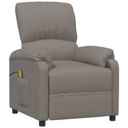 vidaXL Massagesessel Taupe Stoff