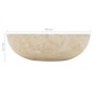 vidaXL Waschtisch Massivholz Teak mit Waschbecken Marmor Creme vidaXL Waschtisch Massivholz Teak mit Waschbecken Marmor Creme