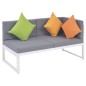 4-tlg. Garten-Lounge-Set mit Auflagen Aluminium und WPC 4-tlg. Garten-Lounge-Set mit Auflagen Aluminium und WPC