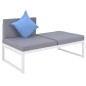 4-tlg. Garten-Lounge-Set mit Auflagen Aluminium und WPC 4-tlg. Garten-Lounge-Set mit Auflagen Aluminium und WPC