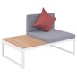 4-tlg. Garten-Lounge-Set mit Auflagen Aluminium und WPC 4-tlg. Garten-Lounge-Set mit Auflagen Aluminium und WPC