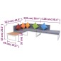 4-tlg. Garten-Lounge-Set mit Auflagen Aluminium und WPC 4-tlg. Garten-Lounge-Set mit Auflagen Aluminium und WPC