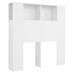 vidaXL Kopfteil mit Ablagen Weiß 100x18,5x104,5 cm