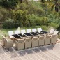 vidaXL 17-tlg. Garten-Essgruppe mit Kissen Poly Rattan Beige vidaXL 17-tlg. Garten-Essgruppe mit Kissen Poly Rattan Beige