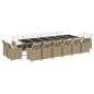 vidaXL 17-tlg. Garten-Essgruppe mit Kissen Poly Rattan Beige vidaXL 17-tlg. Garten-Essgruppe mit Kissen Poly Rattan Beige