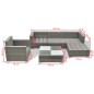 6-tlg. Garten-Lounge-Set mit Auflagen Poly Rattan Grau 6-tlg. Garten-Lounge-Set mit Auflagen Poly Rattan Grau