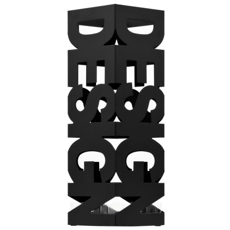 vidaXL Regenschirmständer Design Stahl Schwarz 