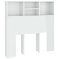 vidaXL Bett-Kopfteil mit Ablagen Hochglanz-Weiß 100x19x103,5 cm vidaXL Bett-Kopfteil mit Ablagen Hochglanz-Weiß 100x19x103,5 cm