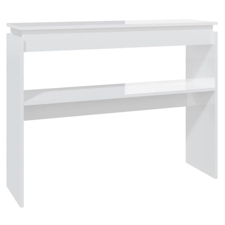 vidaXL Konsolentisch Hochglanz-Weiß 102x30x80 cm Holzwerkstoff
