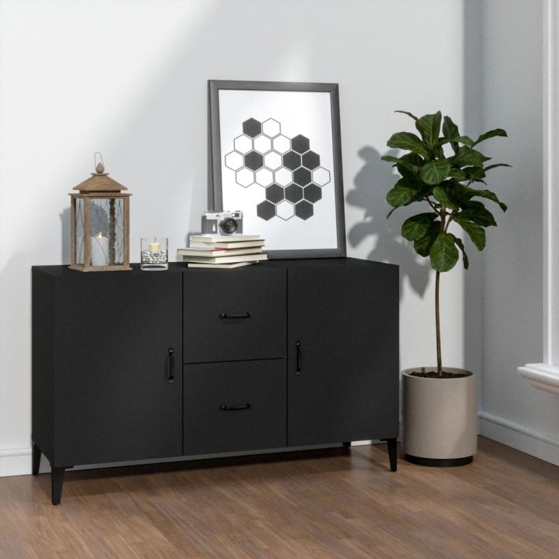 vidaXL Sideboard Schwarz 100x36x60 cm Holzwerkstoff vidaXL Sideboard Schwarz 100x36x60 cm Holzwerkstoff