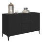 vidaXL Sideboard Schwarz 100x36x60 cm Holzwerkstoff vidaXL Sideboard Schwarz 100x36x60 cm Holzwerkstoff