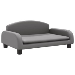 vidaXL Hundebett Grau 70x45x30 cm Kunstleder