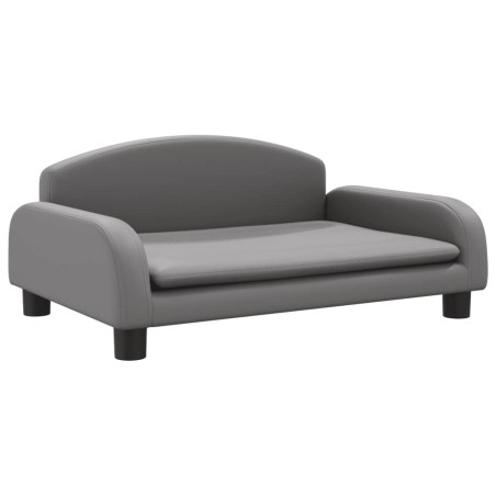 vidaXL Hundebett Grau 70x45x30 cm Kunstleder