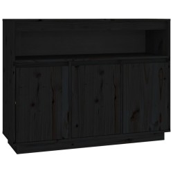 vidaXL Sideboard Schwarz 104,5x34x80 cm Massivholz Kiefer