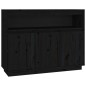 vidaXL Sideboard Schwarz 104,5x34x80 cm Massivholz Kiefer vidaXL Sideboard Schwarz 104,5x34x80 cm Massivholz Kiefer
