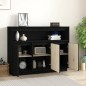 vidaXL Sideboard Schwarz 104,5x34x80 cm Massivholz Kiefer vidaXL Sideboard Schwarz 104,5x34x80 cm Massivholz Kiefer